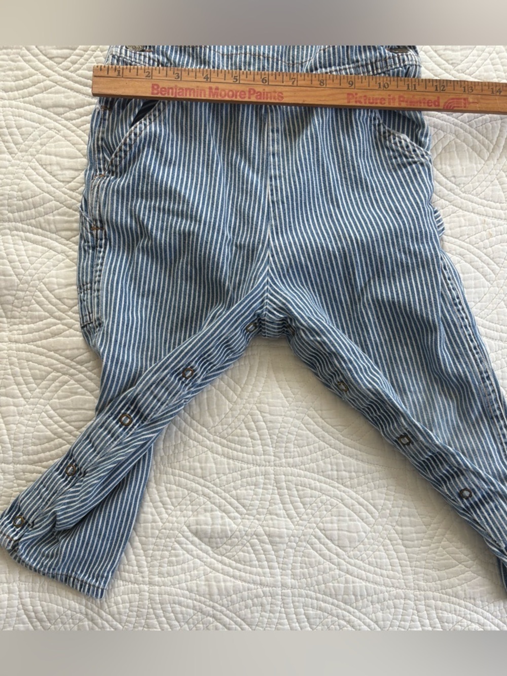 OshKosh B'gosh Vintage Stripe 4T Overalls - Picture 6 of 9